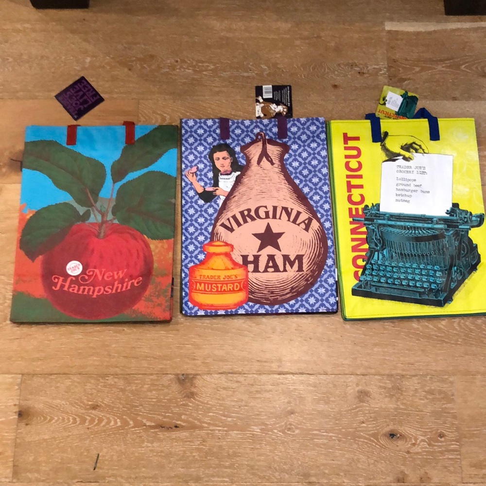 NWT 3 states Trader Joe’s bags